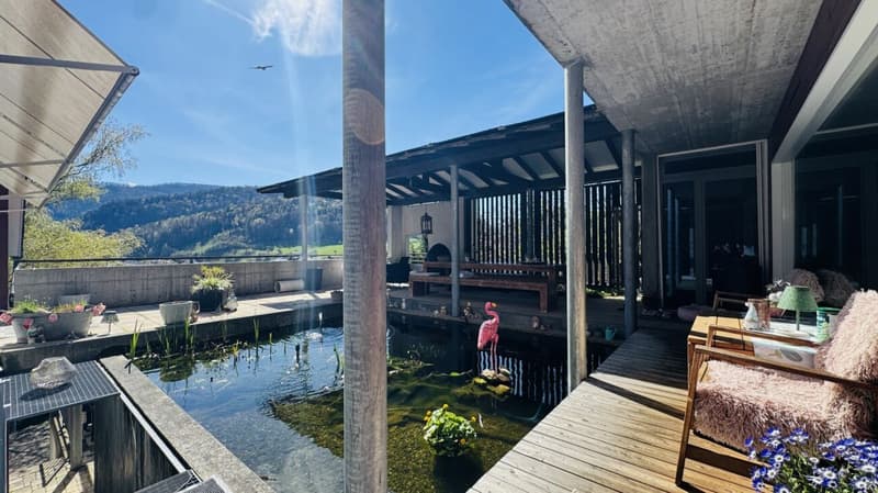 6.5-Zimmer-Architektenhaus mit Pool, Garagenbox, 3 Parkplätzen und Weitsicht (23)