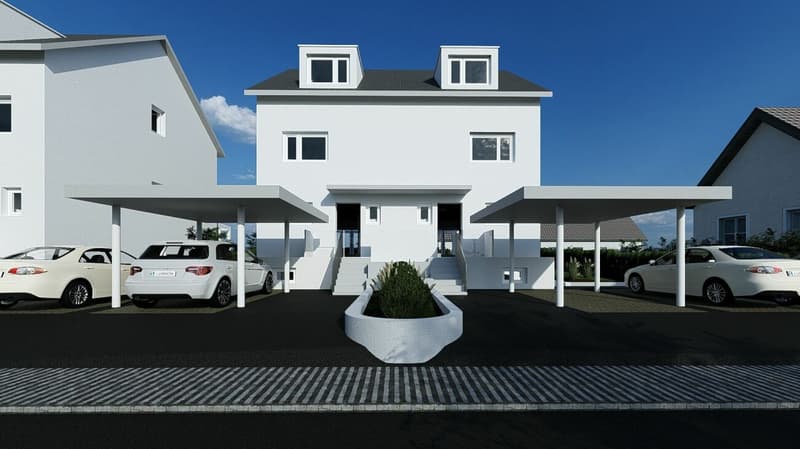 Bewilligtes Projekt: Baustart demnächst - grosses 6.5-DEFH, Garten, 3 Nassz., sep. WC, Carport und PP (4)