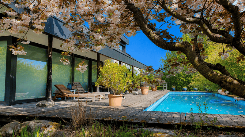 Exklusives Anwesen mit Villa, Nebenhaus, separater Wohneinheit, Praxis, Einstellhalle, Pool u. v. m. (2)