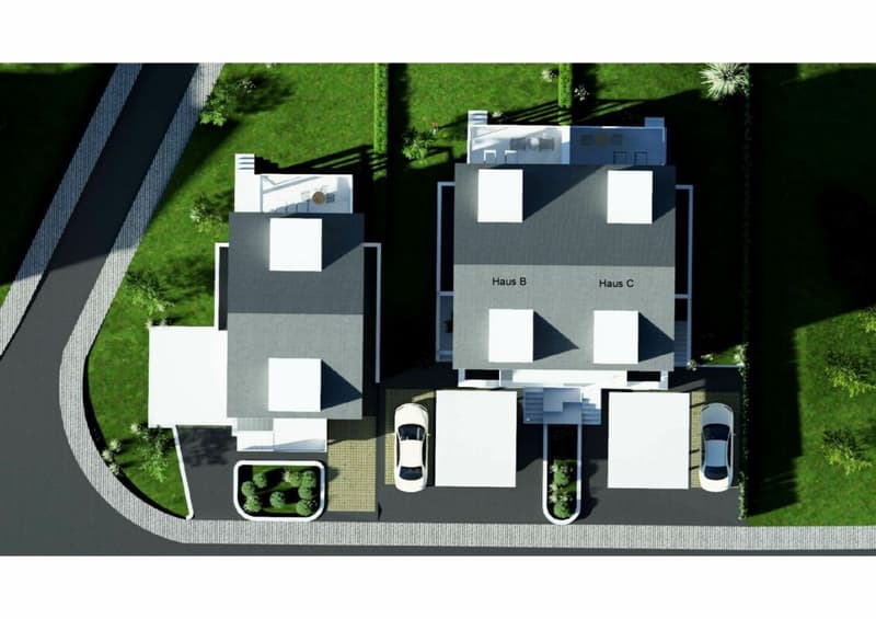 Bewilligtes Neubau-DEFH (Haus B+C), 6.5 DEFH, 3 Nasszellen, Garten, Sitzplatz, Carport & PP (4)