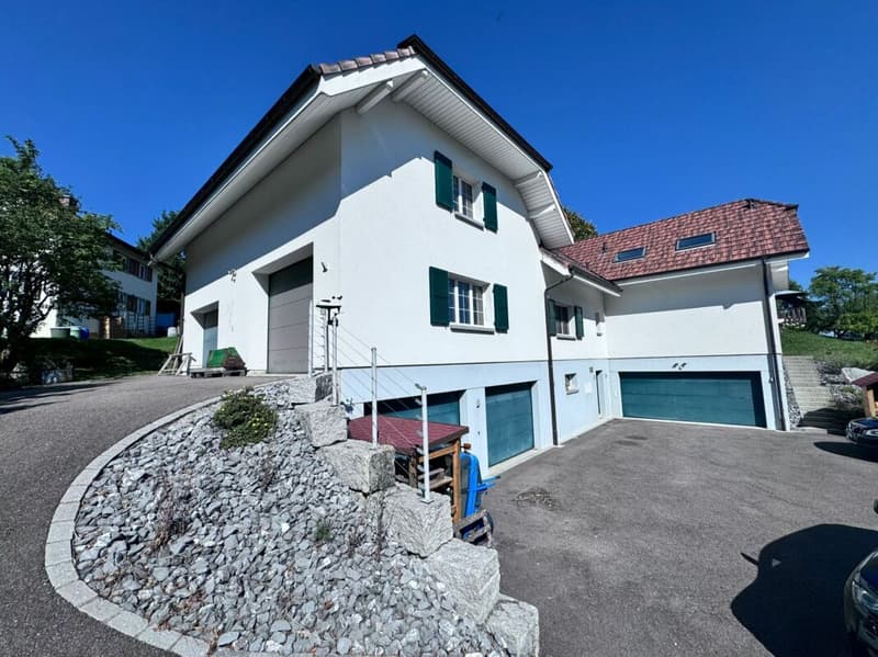 Grosses, neuwertiges 6.5-Zi. EFH, 6 Garagenplätze + 4 Parkplätze, Koi-Teich, Kinozimmer, 3 Nasszellen, traumhafte Lage, nur 10 Min. von Bubendorf (50)