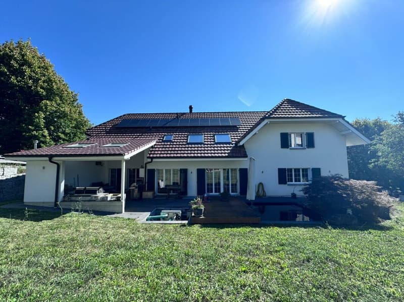 Grosses, neuwertiges 6.5-Zi. EFH, 6 Garagenplätze + 4 Parkplätze, Koi-Teich, Kinozimmer, 3 Nasszellen, traumhafte Lage, nur 10 Min. von Bubendorf (1)