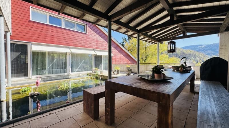 6.5-Zimmer-Architektenhaus mit Pool, Garagenbox, 3 Parkplätzen und Weitsicht (36)