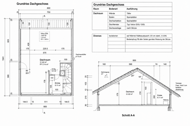 Grundriss Dachgeschoss