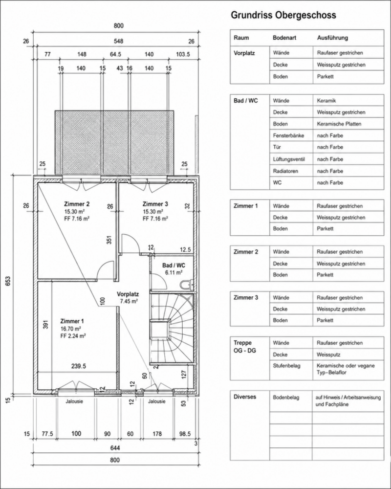 Grundriss Obergeschoss