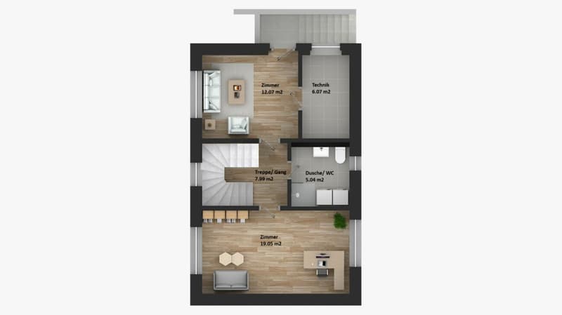 189 m2 Grosses Neubau EFH, (Haus A), 6.5 Zimmer mit Garten, Studio, 3 Nasszellen, Carport & Parkplatz (14)