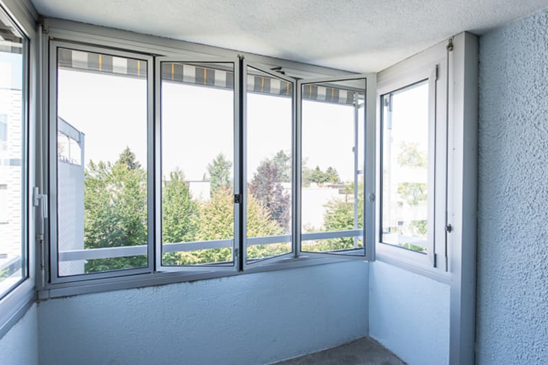 Balkon mit Verglasung