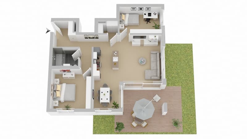 Moderne und hochwertige Gartenwohnung (1)