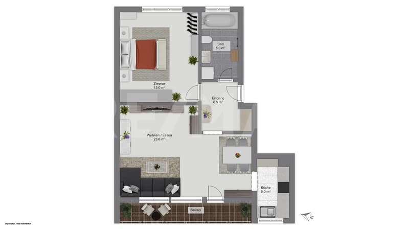 2½-Zimmer-Wohnung nahe Bahnhof und Aare (12)