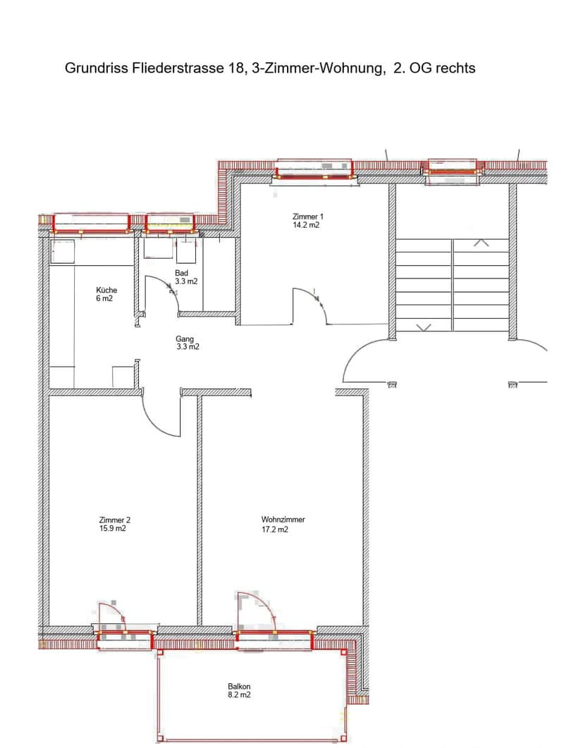 Ruhig und zentral mit grossem Balkon (9)