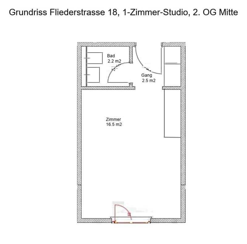 Praktisches Studio mit Kochnische (5)