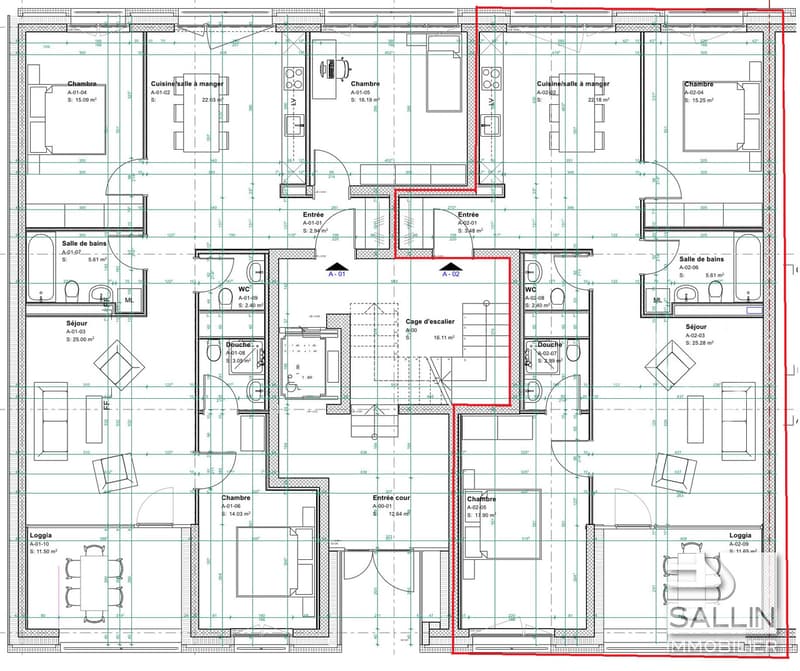 Appartement neuf de 3½ pièces, avec parking, au centre ville (3)