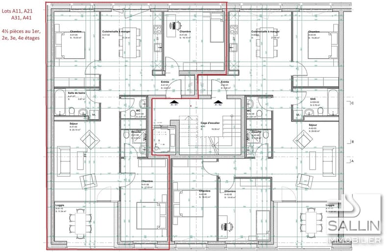 9 appartements neufs de 4½ pièces, avec parking, au centre ville (4)