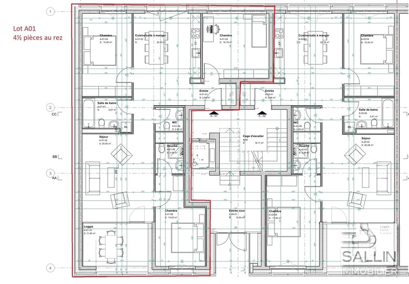 9 appartements neufs de 4½ pièces, avec parking, au centre ville (3)