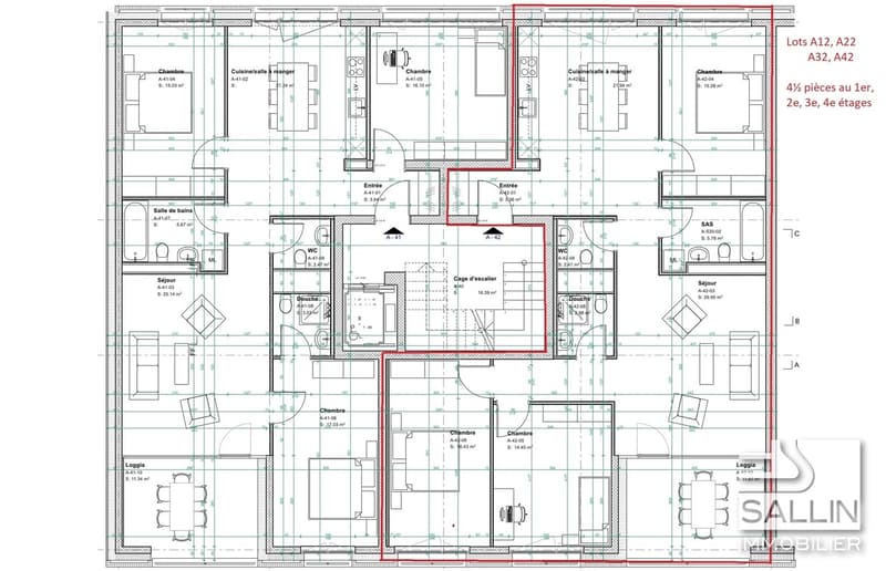 9 appartements neufs de 4½ pièces, avec parking, au centre ville (5)