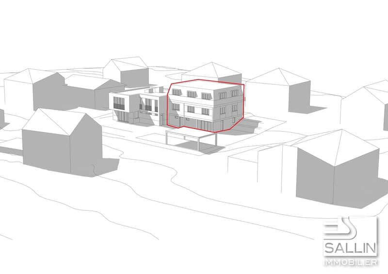 2 superbes appartements neufs de 4½ pièces situés aux 1er et 2e étages (1)