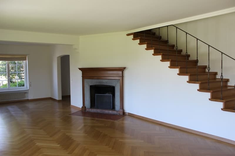 Wohnzimmer mit Cheminée