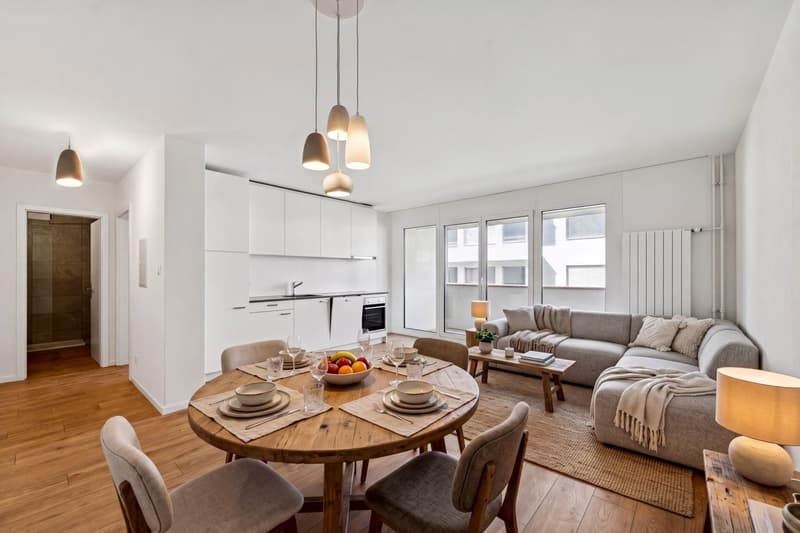 Urban wohnen in Basel moderne 2-Zimmer-Wohnung mit Balkon (2)