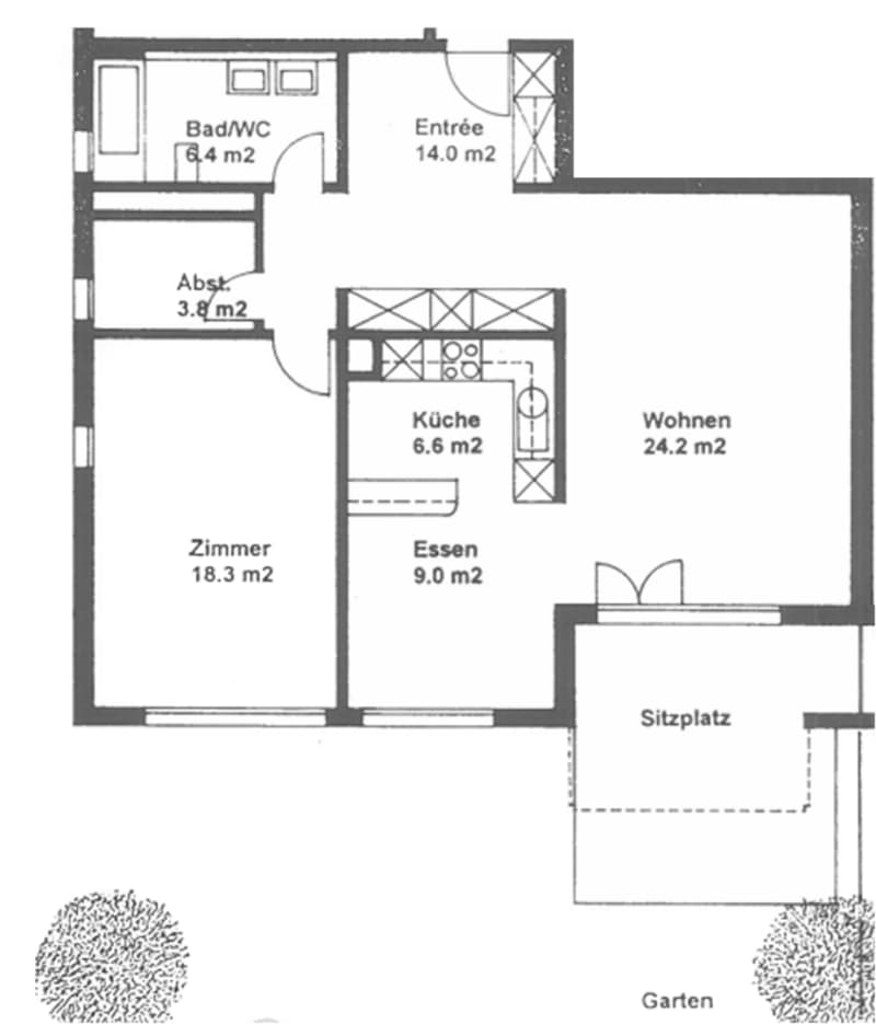 Schöne 2.5 Zimmer-Wohnung im Erdgeschoss (6)