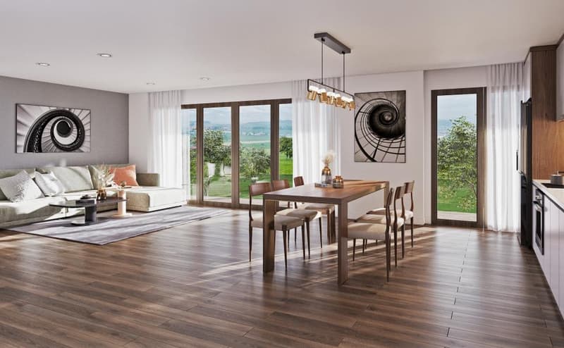 PERMIS DE CONSTRUIRE OBTENU - APPARTEMENT TRAVERSANT 5,5 PCES AVEC 370 M2 DE JARDIN PRIVE EXCEPTIONNEL