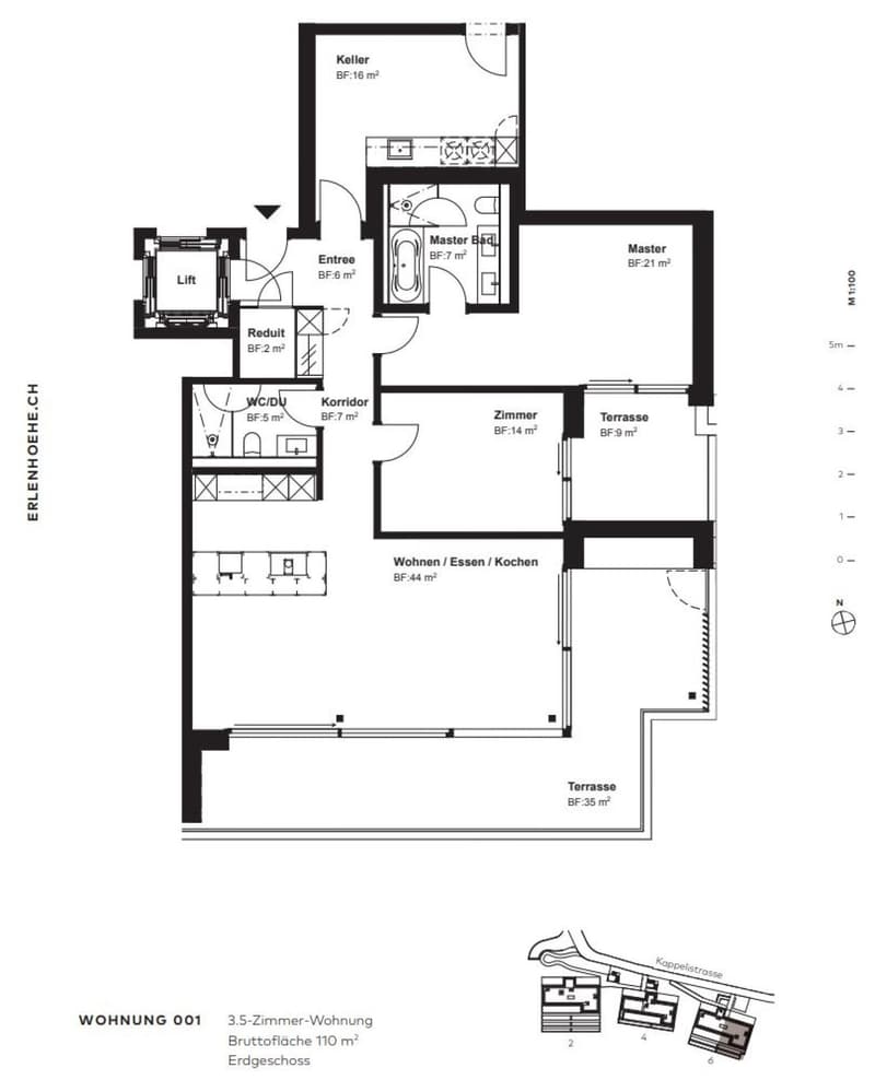 4.5 Zimmerwohnungen im EG am Südhang mit Seesicht (7)