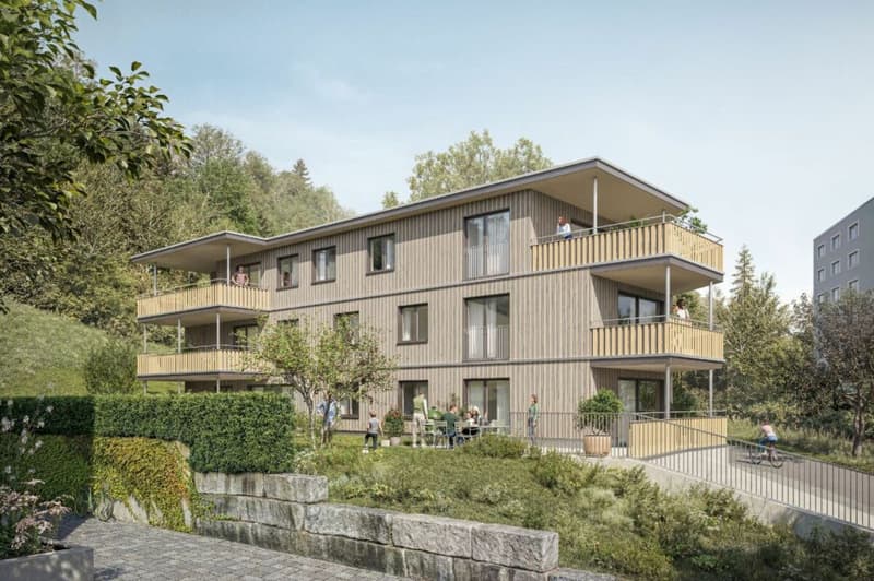 NEUBAU - Moderne 4.5-Zimmer-Wohnung im Obergeschoss an idyllischer Lage (1)