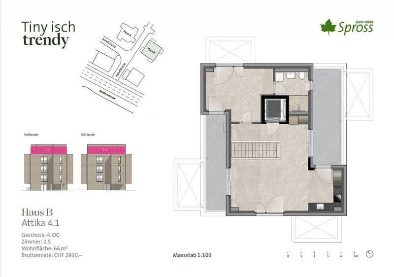 living room, kitchen, 2 bedrooms, 2 bathrooms, balcony