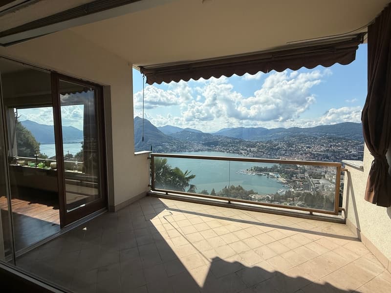 Spazioso appartamento con vista panoramica sul lago di Lugano (6)