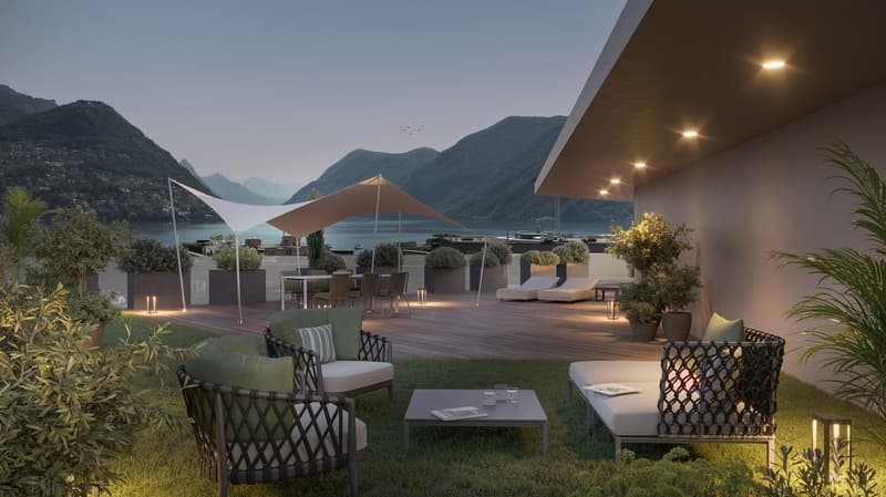 Occasione unica: attico esclusivo con terrazza panoramica e vista mozzafiato sul Lago di Lugano (8)