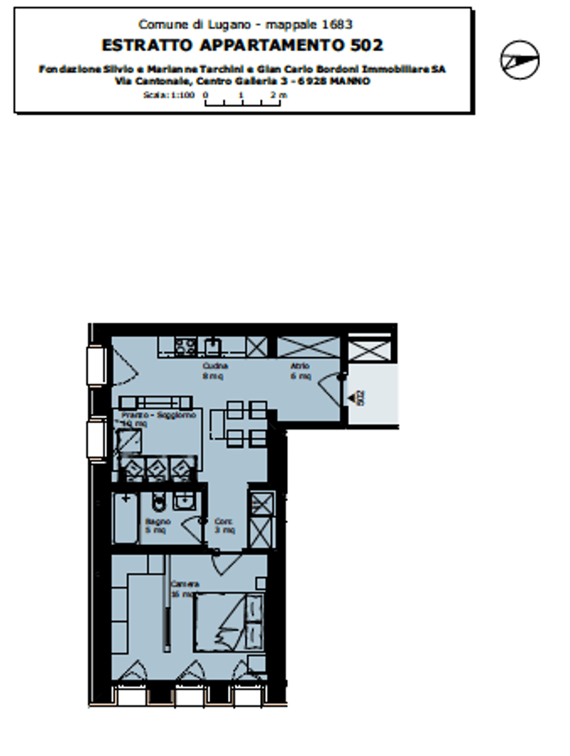 LUGANO CENTRO - AFFITTASI APPARTAMENTO 2.5 ARREDATO (19)