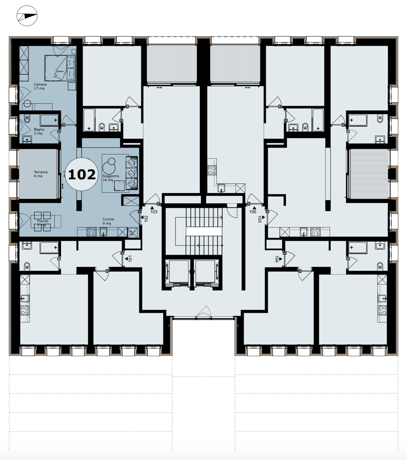 Living room, kitchen, 3 bedrooms, 2 bathrooms, terrace, balcony