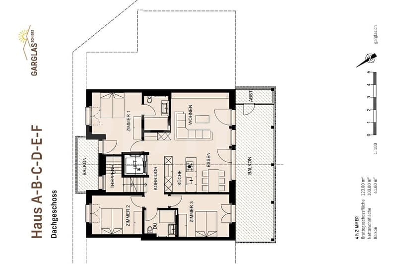 Hoher Wohnkomfort dank energieeffizientem Neubau: 4½-Zimmer-Dachwohnung B9 im Dachgeschoss (5)