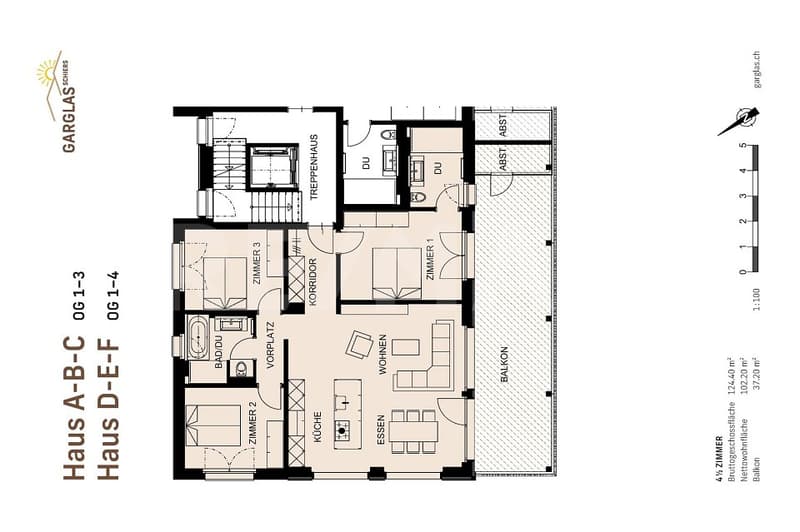 Energiebewusst wohnen www.garglas.ch - 4½-Zimmer-Wohnung E3 mit Anteil an Solarkraft (9)