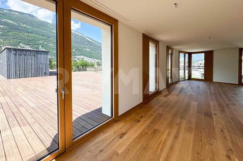 6½ Zimmerwohnung im Dachgeschoss, mit 400m² Terrasse. (8)