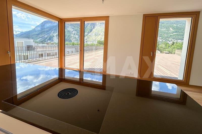 6½ Zimmerwohnung im Dachgeschoss, mit 400m² Terrasse. (6)