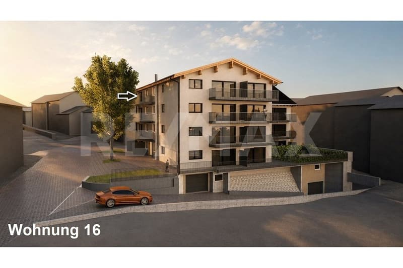 3½-Zimmer-Neubauwohnung im Dachgeschoss Nr. 16 Wohnen mit Komfort im Prättigauerhof, Schiers (1)
