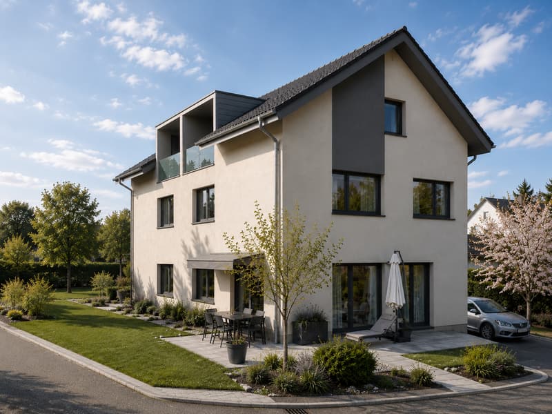 Aussenansicht Doppeleinfamilienhaus