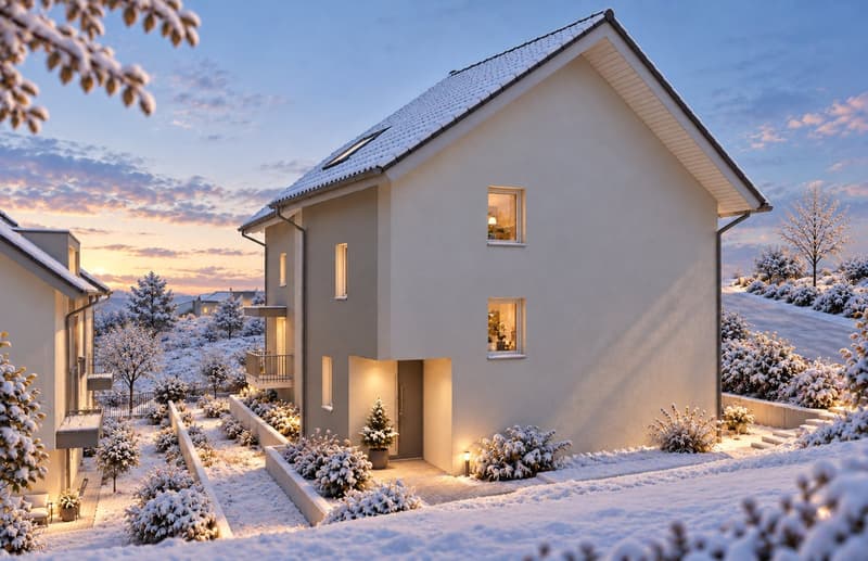 Aussenansicht Einfamilienhaus - Winterzauber