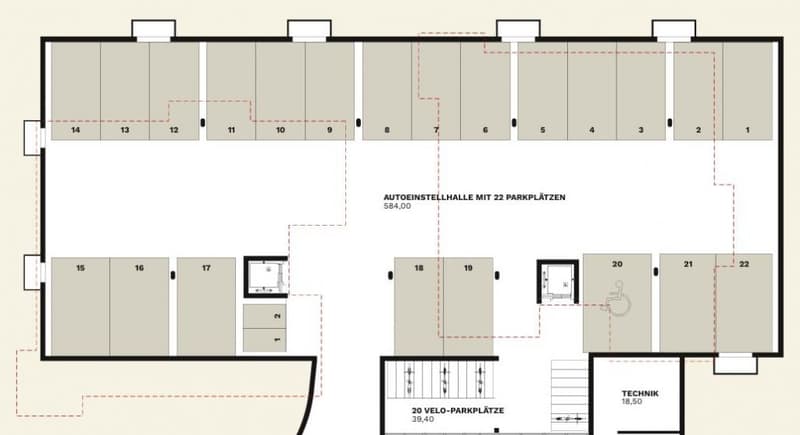 EINSTELLPLÄTZE IN NEUBAU-TIEFGARAGE ZU VERKAUFEN (2)