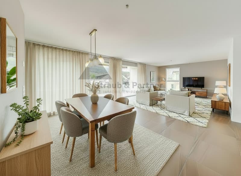 Wohnzimmer Einrichtungsbeispiel (visualisiert))