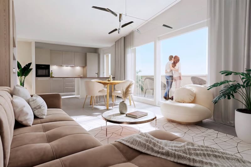 Votre futur chez-vous : 3.5 pièces avec loggia au 1er étage ! (1)