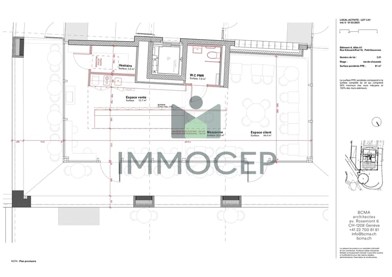Plan local activité - LOT 3.01