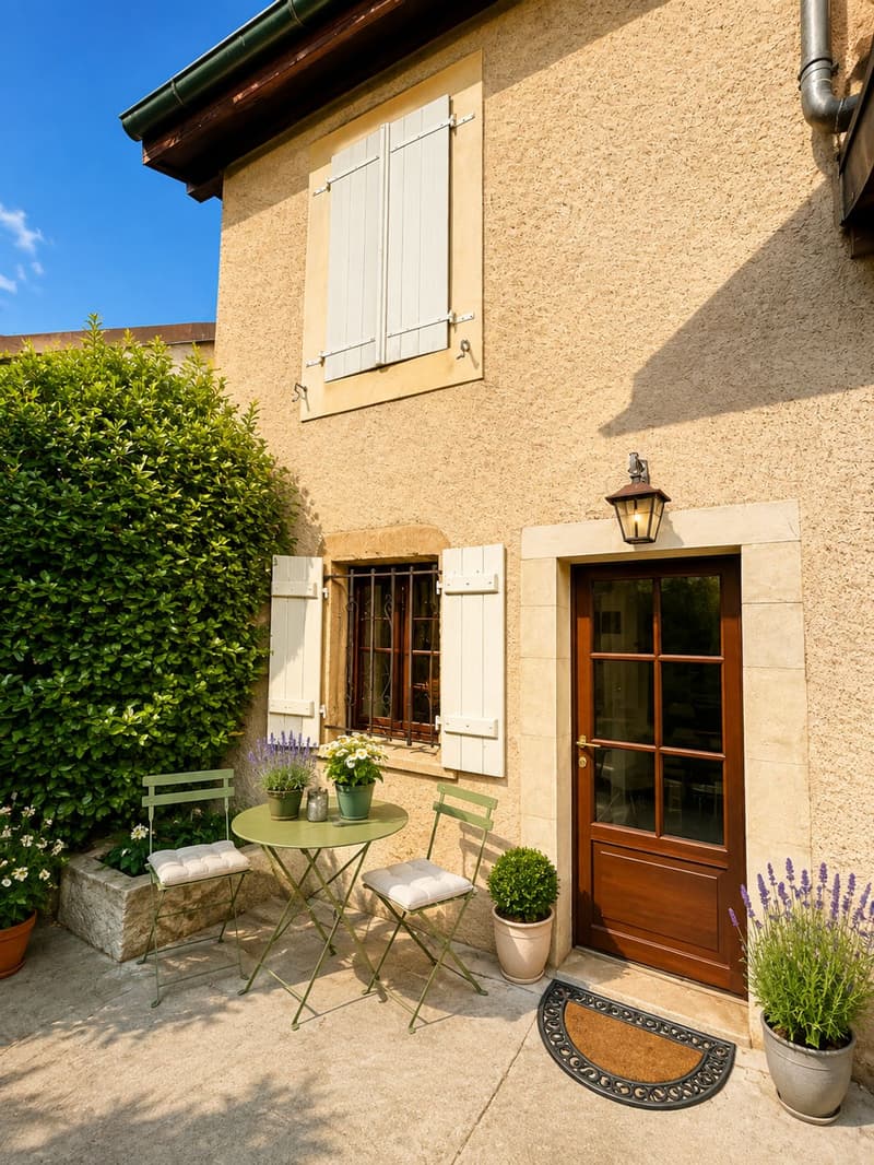 À louer - Authentique maison de village avec jardin au coeur du Vieux-Vernier (3)