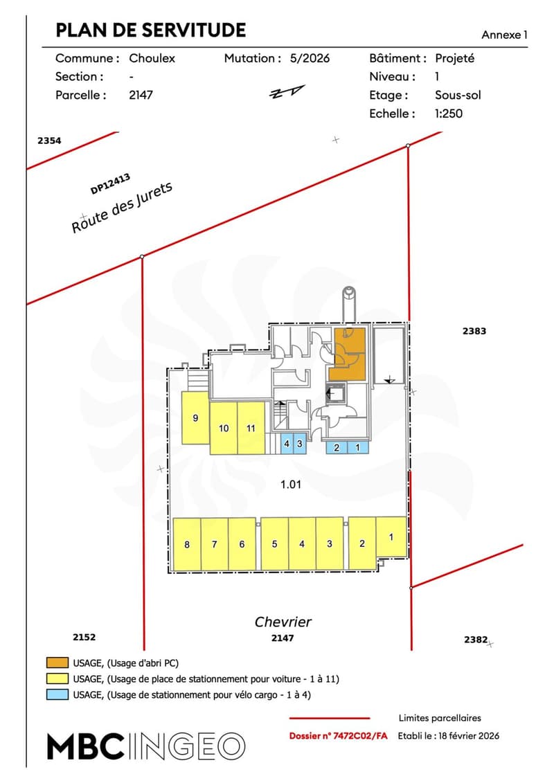 Appartement 5P au 1er étage, 11, route des Jurêts à Choulex (12)