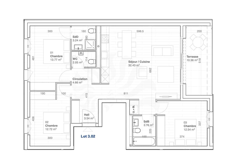 Appartement 5P au 1er étage, 11, route des Jurêts à Choulex (9)