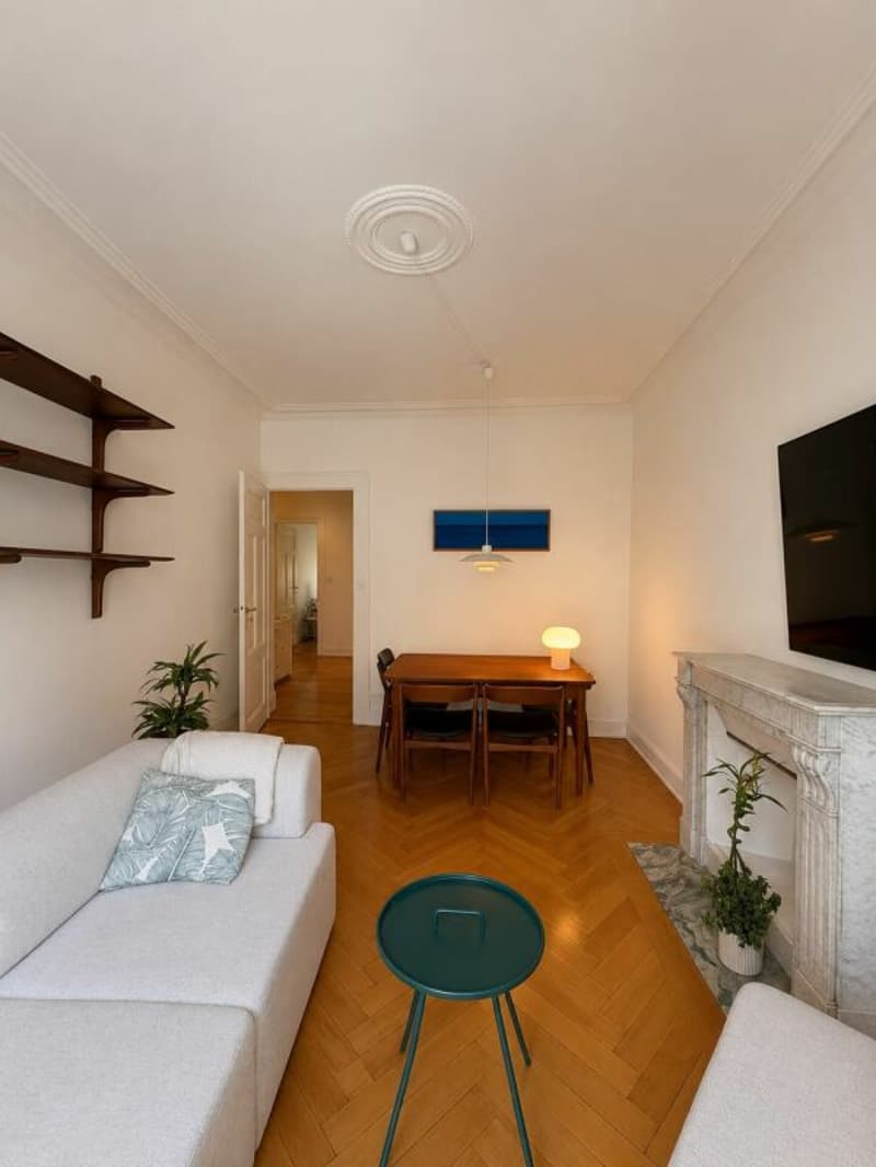 Appartement de caractère avec balcon au coeur de Genève (9)