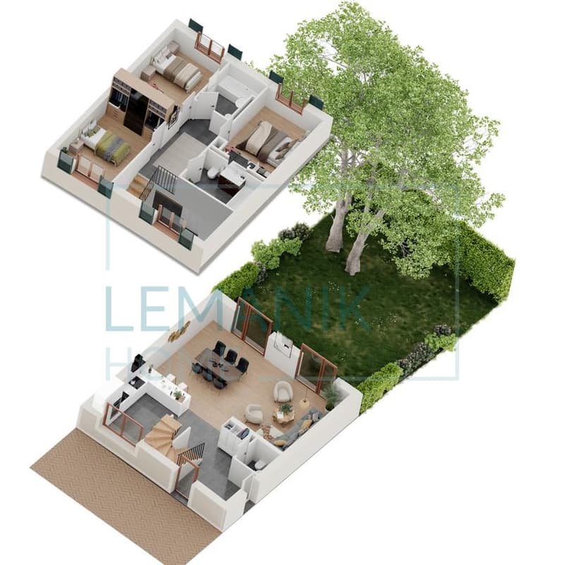 En Construction : Duplex de 5 pièces avec jardin à Troinex ; Promotion : CLOS DES HAIES (3)