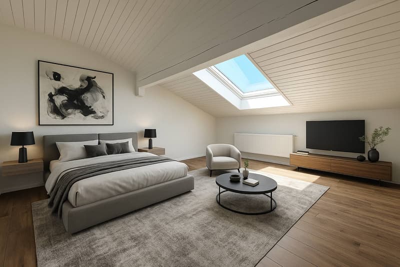 Rénovation totale, magnifique appartement situé dans les combles (type loft) (5)