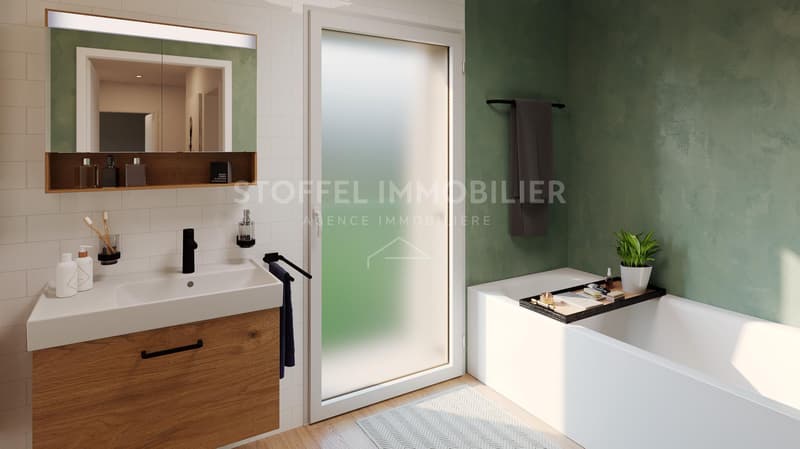 Appartement de 3 pièces traversant et d'angle avec balcons (6)