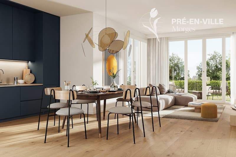 Pré-en-Ville - B1 + B2 - Appartement neuf de 4.5 pièces au rez-de-chaussée (2)